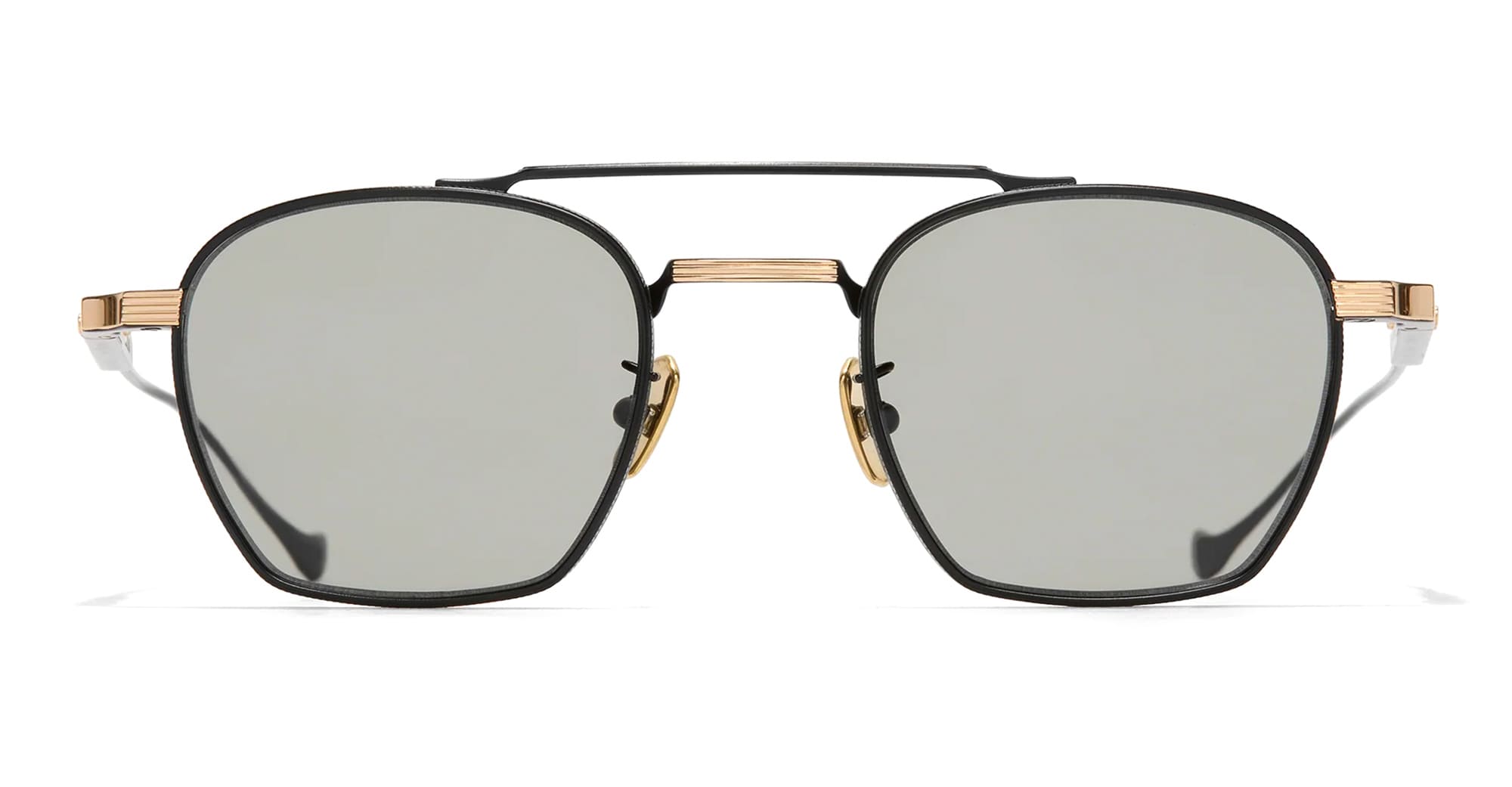 Ottica Mondello Roma - Cutler and Gross - CGST-1425-48-01 - CRANLEY 1425 - BLACK / GOLD - Titanium - shape Navigator - Black, gold - EYEWEAR - SUNGLASSES - Unisex,Uomo,Donna,Women,Men - lens Grey - Made In Japan