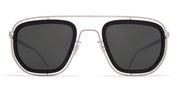 Ottica Mondello Roma - Mykita - 10086151 - FERLO - MH22 PITCH BLACK / SHINY SILVER - stainless steel - shape Squared - Silver - EYEWEAR - SUNGLASSES - Uomo,Men - lens dark grey - Made In Germany