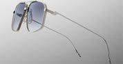 Ottica Mondello Roma - Jacques Marie Mage - JMMJG-15Z - JAGGER - SULFUR - Titanium - shape Aviator - Silver - EYEWEAR - SUNGLASSES - Uomo,Men - lens Grey - Made In Japan