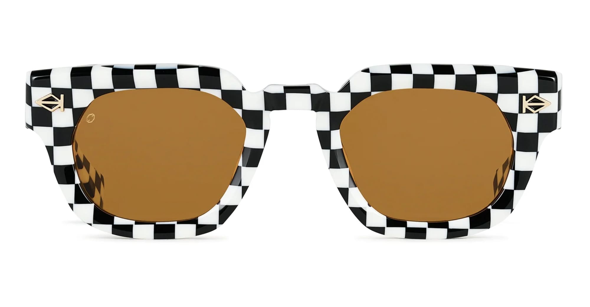 Ottica Mondello Roma - T HENRI - TAF011 - TUATARA - FINISHLINE - Acetate - shape Panto - black, white - EYEWEAR - SUNGLASSES - Unisex,Uomo,Donna,Women,Men - lens orange - Made In Japan