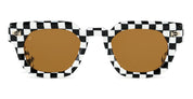 Ottica Mondello Roma - T HENRI - TAF011 - TUATARA - FINISHLINE - Acetate - shape Panto - black, white - EYEWEAR - SUNGLASSES - Unisex,Uomo,Donna,Women,Men - lens orange - Made In Japan