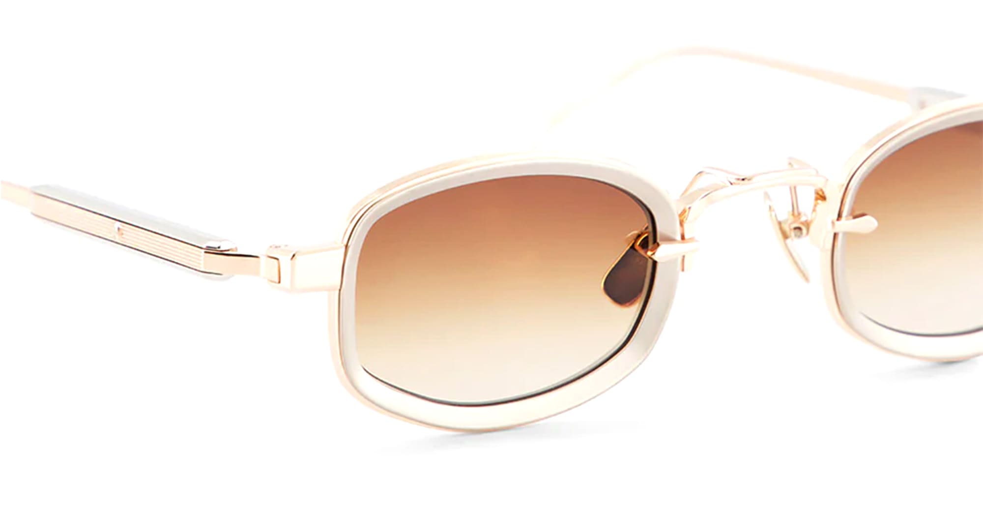 Ottica Mondello Roma - Sato - Aquila-RG-P-1 - AQUILA - ROSE GOLD / PLATINUM - Acetate, titanium - shape Oval - rose gold - EYEWEAR - SUNGLASSES - Unisex,Uomo,Donna,Women,Men - lens Gradient brown - Made In Japan