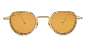 Ottica Mondello Roma - Jacques Marie Mage - JMMDI-L4 - DIXON - DARJEELING - beta titanium - shape Round - gold, silver - EYEWEAR - SUNGLASSES - Unisex,Uomo,Donna,Women,Men - lens Brown - Made In Japan