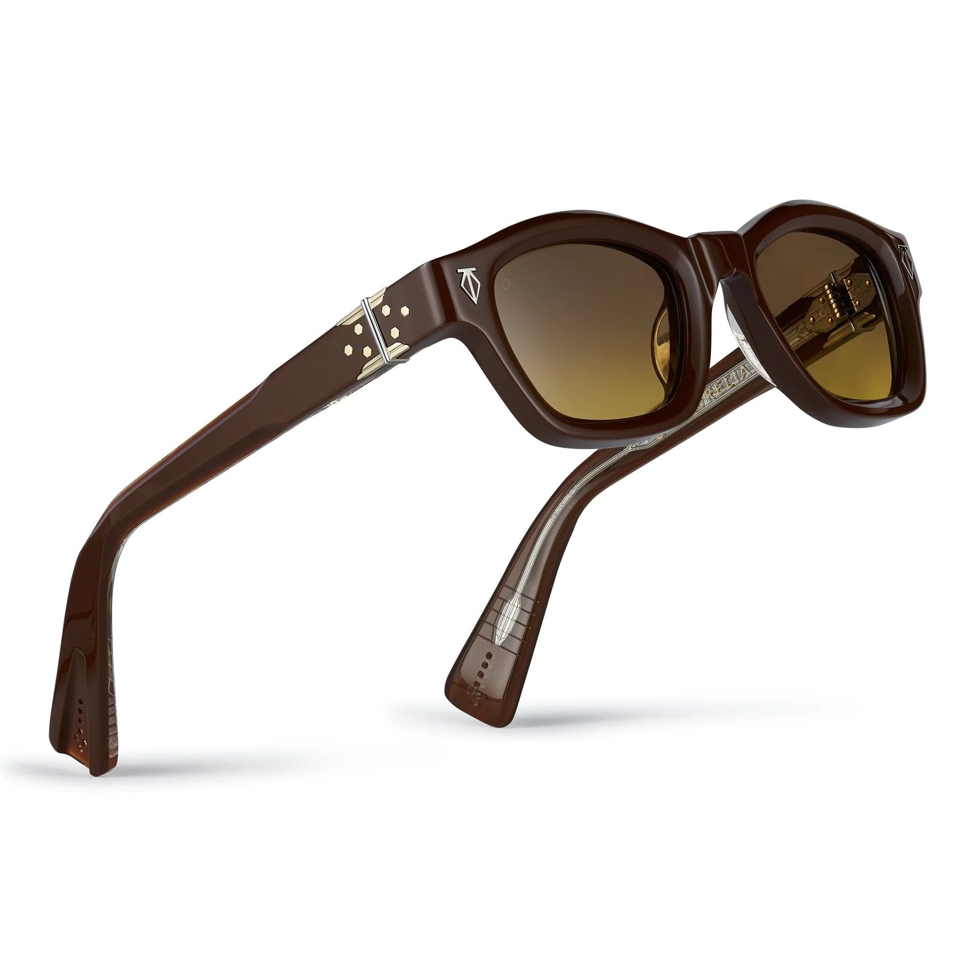 Ottica Mondello Roma - T HENRI - AUAC - AURELIA - COCOA - Acetate - shape Squared - brown - EYEWEAR - SUNGLASSES - Unisex,Uomo,Donna,Women,Men - lens Brown - Made In Japan