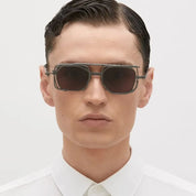 Ottica Mondello Roma - Kuboraum - KRSZ51RH0000002Y - MASK Z51 RH - DARK MATT GUNMETAL - metal, acetate - shape Squared - grey - EYEWEAR - SUNGLASSES - Unisex,Uomo,Donna,Women,Men - lens Grey - Made In Italy