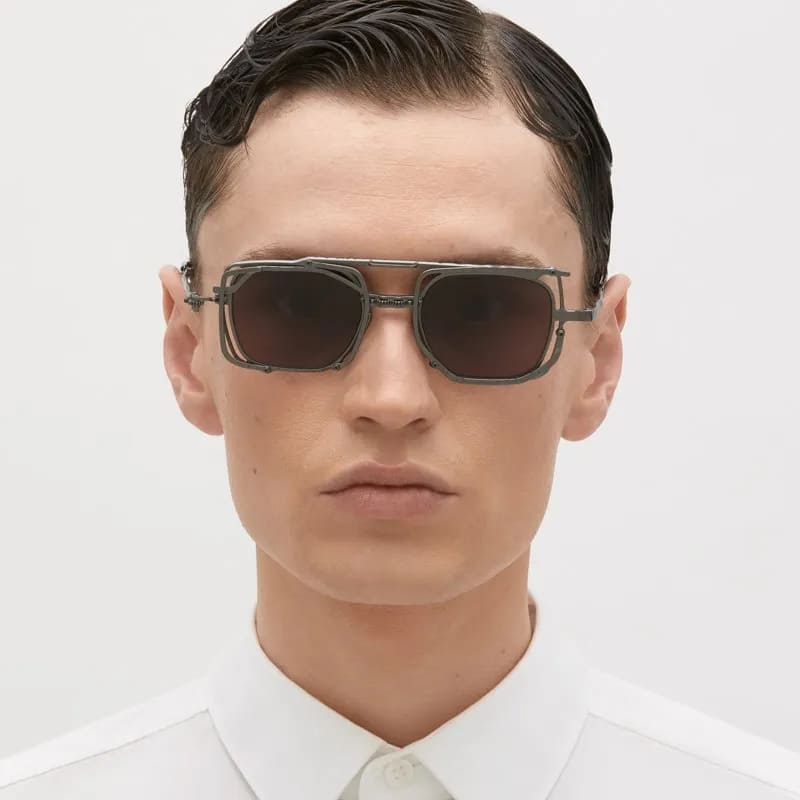 Ottica Mondello Roma - Kuboraum - KRSZ51RH0000002Y - MASK Z51 RH - DARK MATT GUNMETAL - metal, acetate - shape Squared - grey - EYEWEAR - SUNGLASSES - Unisex,Uomo,Donna,Women,Men - lens Grey - Made In Italy