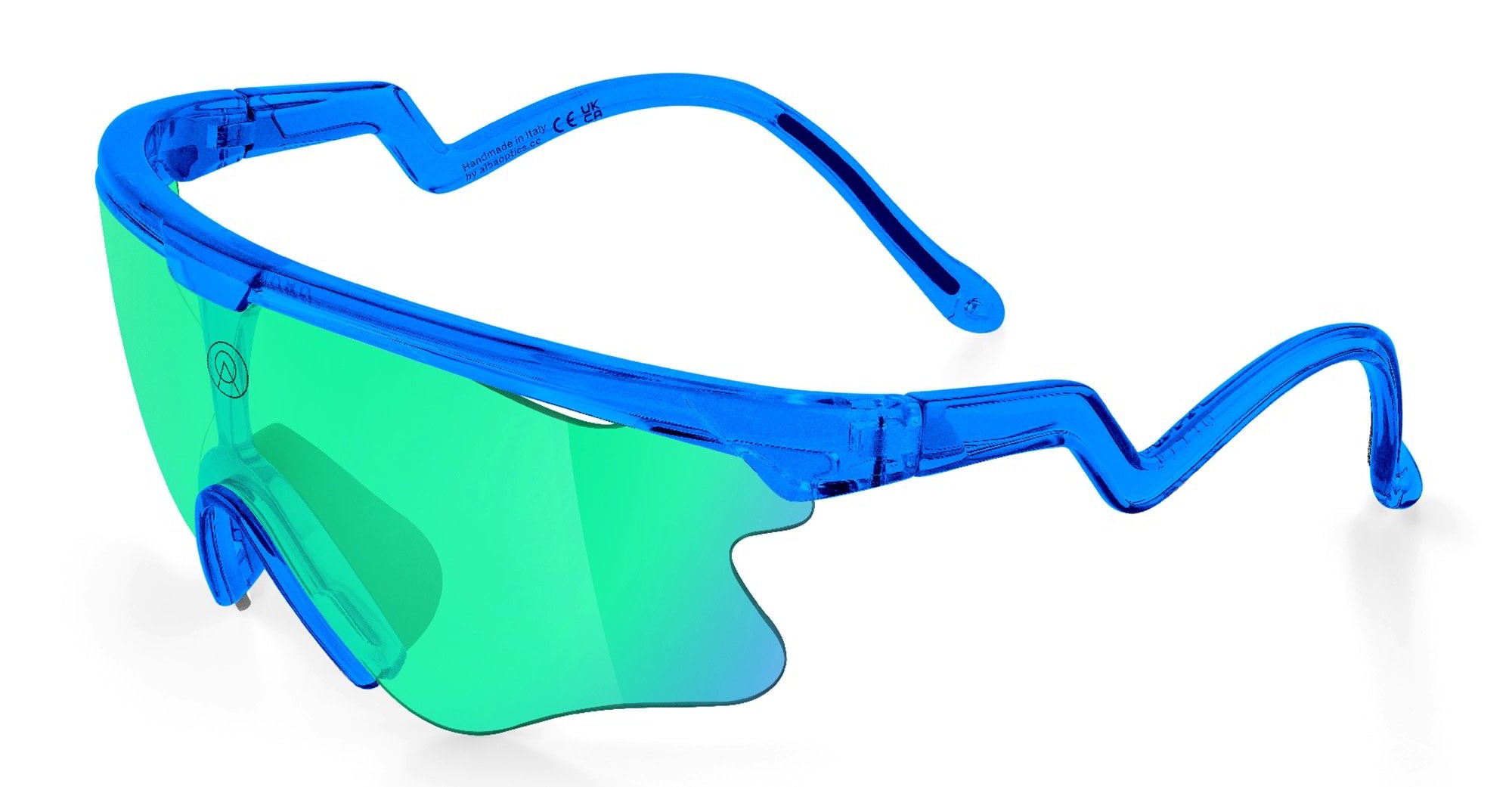 Ottica Mondello Roma - Alba Optics - 8050054517575 - DELTA LEI - BLUE GLOSSY / VZUM F-LENS BTL - Tr90 - shape Mask - blue - EYEWEAR - SUNGLASSES - Unisex,Uomo,Donna,Women,Men - lens blue green - Made In Italy
