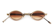 Ottica Mondello Roma - Sato - Talita-AG-MB-1 - TALITA - ANTIQUE GOLD / MATT BLACK - Acetate, titanium - shape Oval - gold, black - EYEWEAR - SUNGLASSES - Unisex,Uomo,Donna,Women,Men - lens Gradient brown - Made In Japan