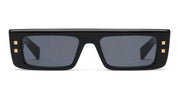 Ottica Mondello Roma - Balmain - BPS-175A-54 - B-ARMY III - BLACK / 18K GOLD - Acetate - shape Rectangular - Black, gold - EYEWEAR - SUNGLASSES - Unisex,Uomo,Donna,Women,Men - lens Grey - Made In Japan