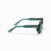 Ottica Mondello Roma - Akoni - AKS-535B-54 - PEGASUS-TWO - CRYSTAL EMERALD GREEN - Acetate, titanium - shape Squared - green - EYEWEAR - SUNGLASSES - Unisex,Uomo,Donna,Women,Men - lens Gradient green - Made In Japan