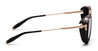 Ottica Mondello Roma - Akoni - AKS-204A-59 - ECHO - ROSE GOLD / MATTE BLACK - Acetate, titanium - shape Pilot - Black, rose gold - EYEWEAR - SUNGLASSES - Uomo,Men - lens Gradient grey - Made In Japan