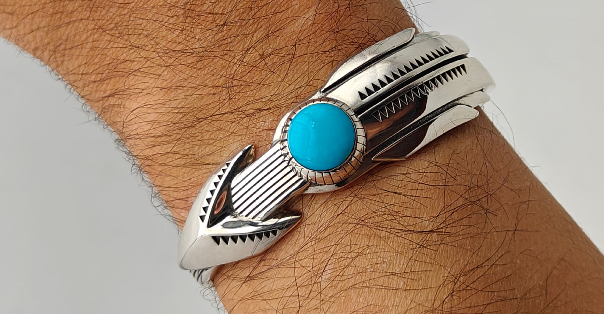 Ottica Mondello Roma - Jacques Marie Mage - JMM-BNA-41-M - LAST FRONTIER V - NATRONA BRACELET - SILVER M - silver - shape  - Silver - ACCESSORI - ACCESSORIES - Uomo,Men - lens ash grey - Made In U.S.A.