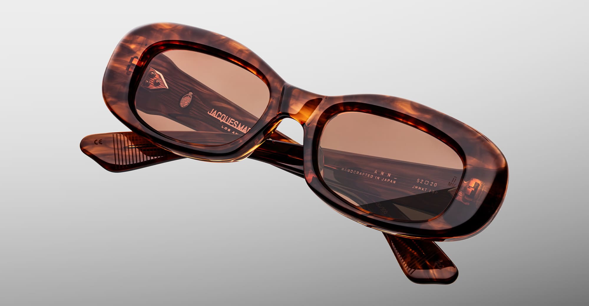 Ottica Mondello Roma - Jacques Marie Mage - JMMKT-18P - ANN - BOURBON - Acetate - shape Oval - Havana - EYEWEAR - SUNGLASSES - Unisex,Uomo,Donna,Women,Men - lens Brown - Made In Japan