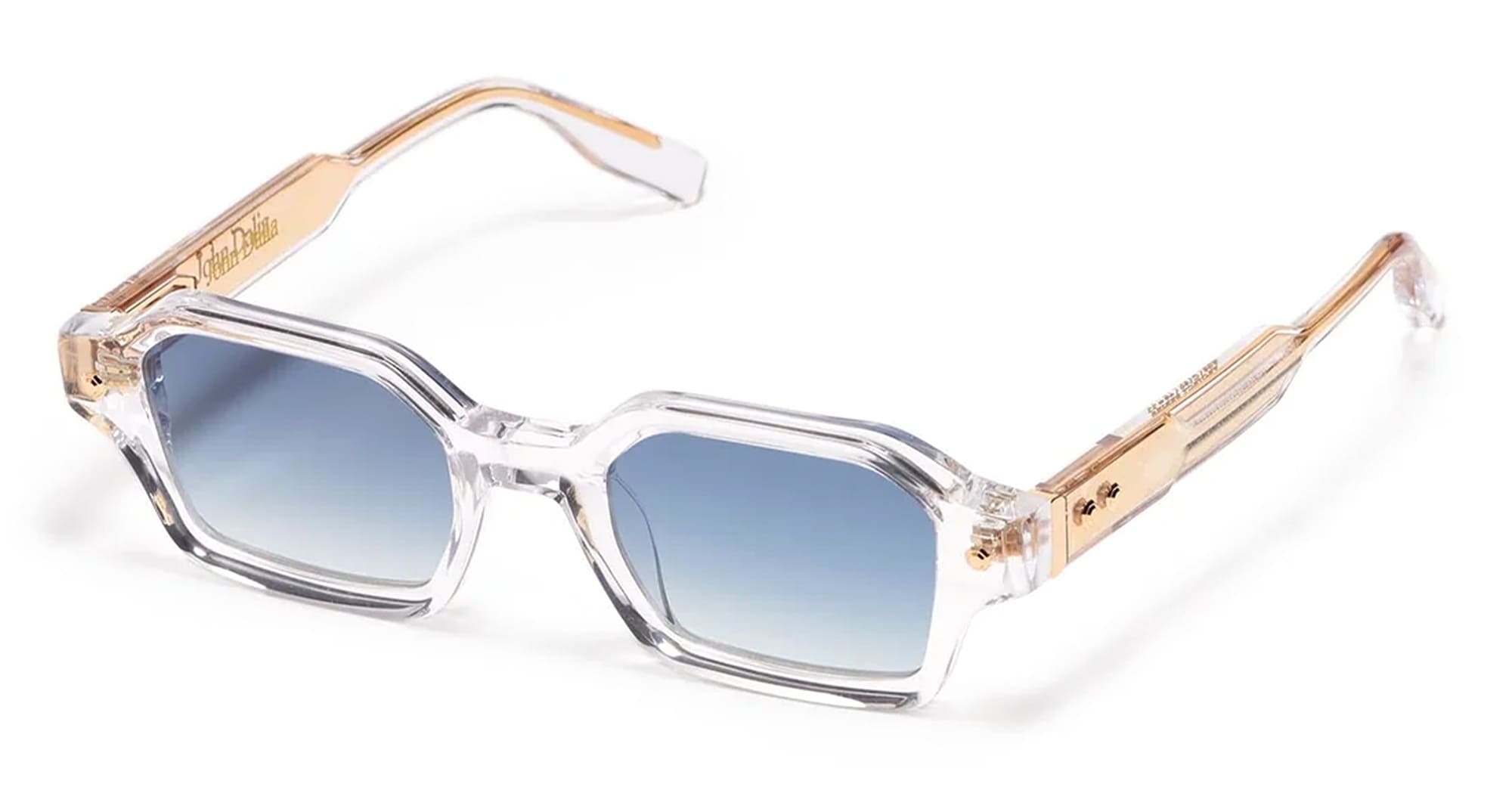 Ottica Mondello Roma - John Dalia - P09-C190 - PROJECT 09 - C190 Crystal / Yellow Gold - Metal - shape  - transparent, gold - EYEWEAR - SUNGLASSES - Unisex,Uomo,Donna,Women,Men - lens  - Made In France