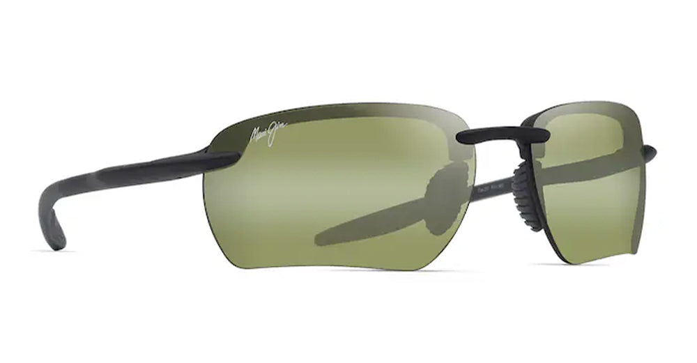 Ottica Mondello Roma - Maui Jim - MJ0336S-001 - HO'OKIPA ULTRA G - MATTE BLACK / MAUI HT LENS - nylon - shape Rectangular - Black - EYEWEAR - SUNGLASSES - Unisex,Uomo,Donna,Women,Men - lens Green - Made In Italy
