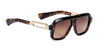 Ottica Mondello Roma - Jacques Marie Mage - JMMGG-6D - FUGUE - AGAR - Acetate, titanium - shape Navigator - brown - EYEWEAR - SUNGLASSES - Uomo,Men - lens Gradient brown - Made In Japan