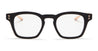 Ottica Mondello Roma - Akoni - AKS-418A-48 - WISE - BLACK - BRUSHED WHITE GOLD (48) - Acetate, titanium - shape Squared - Black - EYEWEAR - EYEGLASSES - Uomo,Men - lens Clear - Made In Japan
