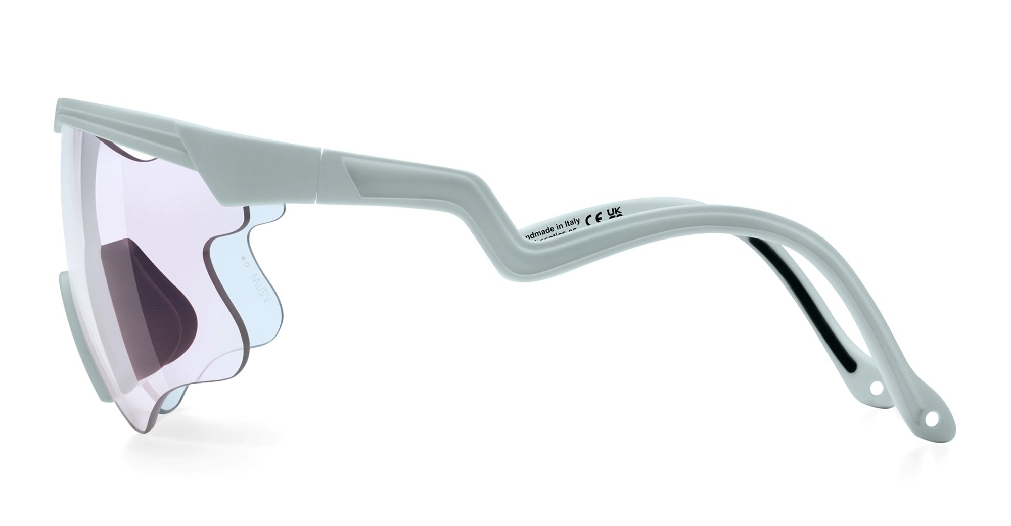 Ottica Mondello Roma - Alba Optics - 8050054518459 - DELTA LEI - ICE / VZUM F-LENS FIRE - Tr90 - shape Mask - grey - EYEWEAR - SUNGLASSES - Unisex,Uomo,Donna,Women,Men - lens red - Made In Italy