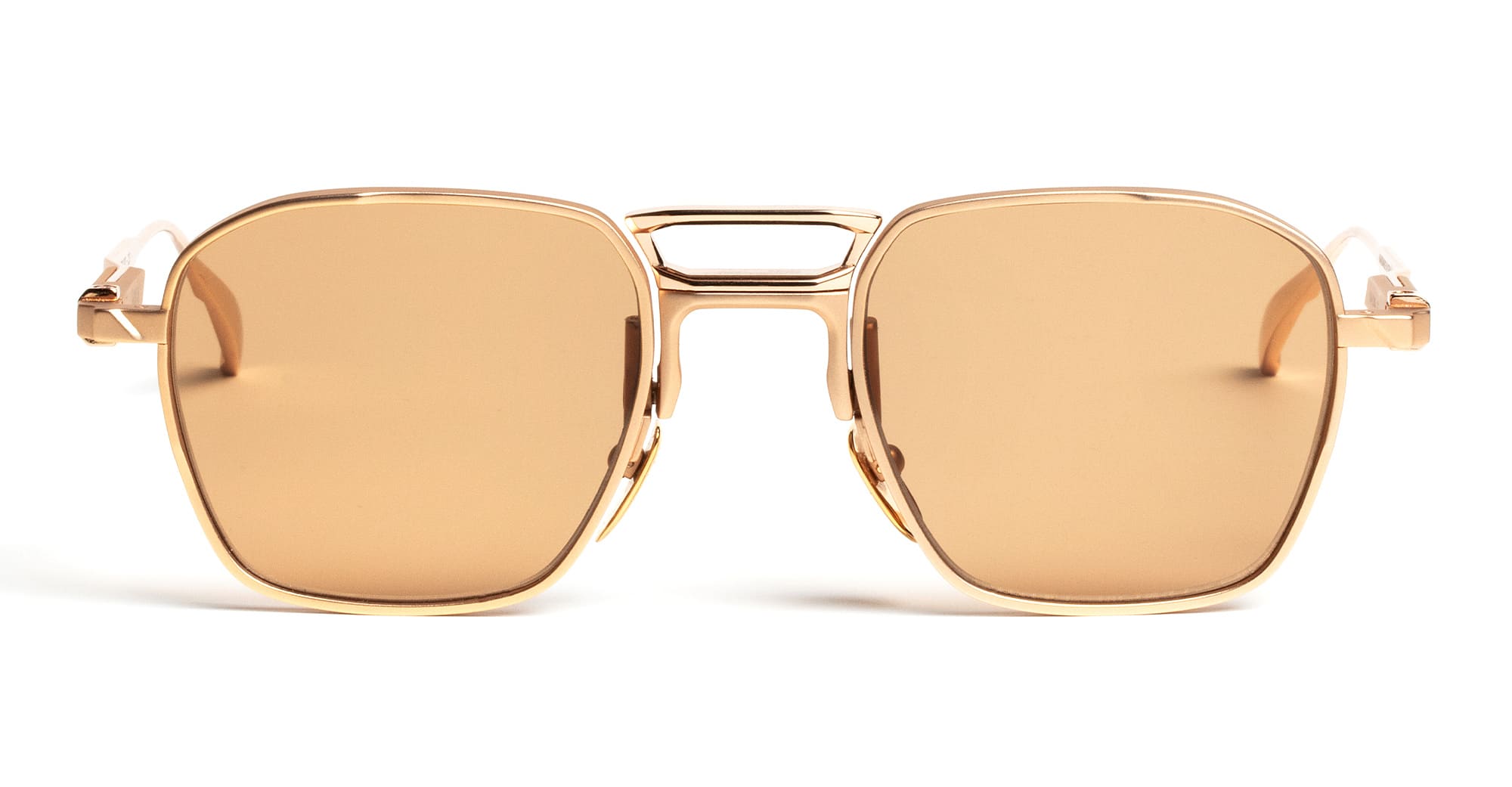  Light brown Lens - Titanium - shape Squared - rose gold - EYEWEAR - SUNGLASSES - Uomo,Men - lens light brown - Made In Italy