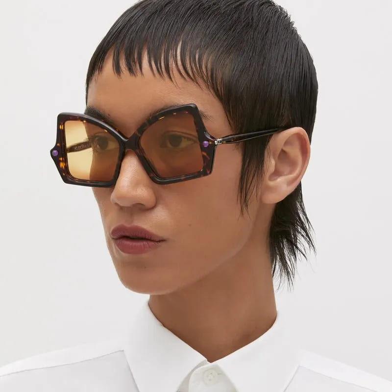 Ottica Mondello Roma - Kuboraum - KRSP30TO000000YB - MASK P30 TO - TORTOISE - Acetate - shape Butterfly - Tortoise - EYEWEAR - EYEGLASSES - Unisex,Uomo,Donna,Women,Men - lens yellow - Made In Italy