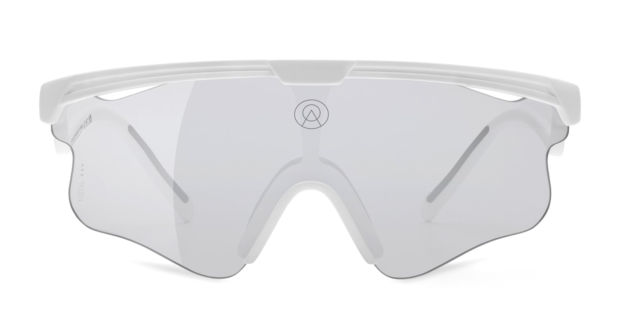  VZUM SUPER ALU - Tr90 - shape Mask - White - EYEWEAR - SUNGLASSES - Unisex,Uomo,Donna,Women,Men - lens Grey - Made In Italy