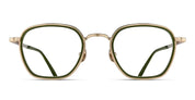 Ottica Mondello Roma - Matsuda - M3101-I.RX.BG-GRN.50 - M3101-I - BRUSHED GOLD / GREEN RX - Titanium - shape Squared - gold, green - EYEWEAR - EYEGLASSES - Unisex,Uomo,Donna,Women,Men - lens Clear - Made In Japan