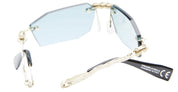 Ottica Mondello Roma - Kuboraum - KRSH40GG0000004E - MASK H40 GG - GOLD - Metal - shape Irregular - Gold - EYEWEAR - SUNGLASSES - Unisex,Uomo,Donna,Women,Men - lens Blue - Made In Italy