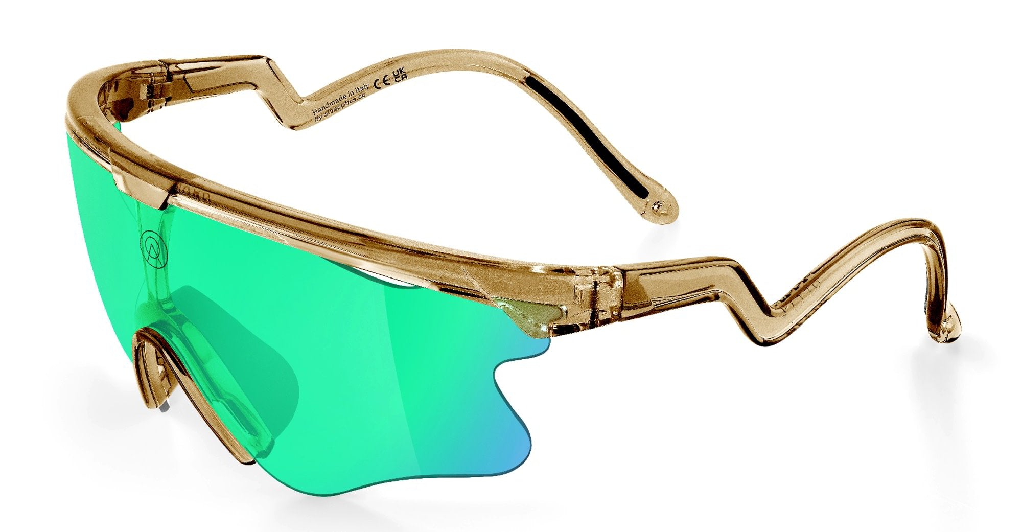 Ottica Mondello Roma - Alba Optics - 8050054517667 - DELTA LEI - SMOKE GLOSSY / VZUM F-LENS BTL - Tr90 - shape Mask - brown - EYEWEAR - SUNGLASSES - Unisex,Uomo,Donna,Women,Men - lens blue green - Made In Italy