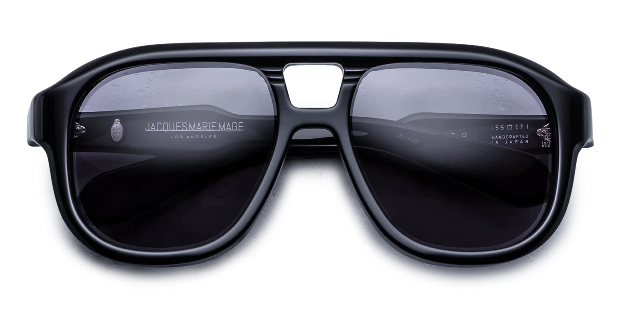 Ottica Mondello Roma - Jacques Marie Mage - JMMJA-58 - JASPER - RAVEN - Acetate - shape Aviator - Black - EYEWEAR - SUNGLASSES - Unisex,Uomo,Donna,Women,Men - lens dark grey - Made In Japan