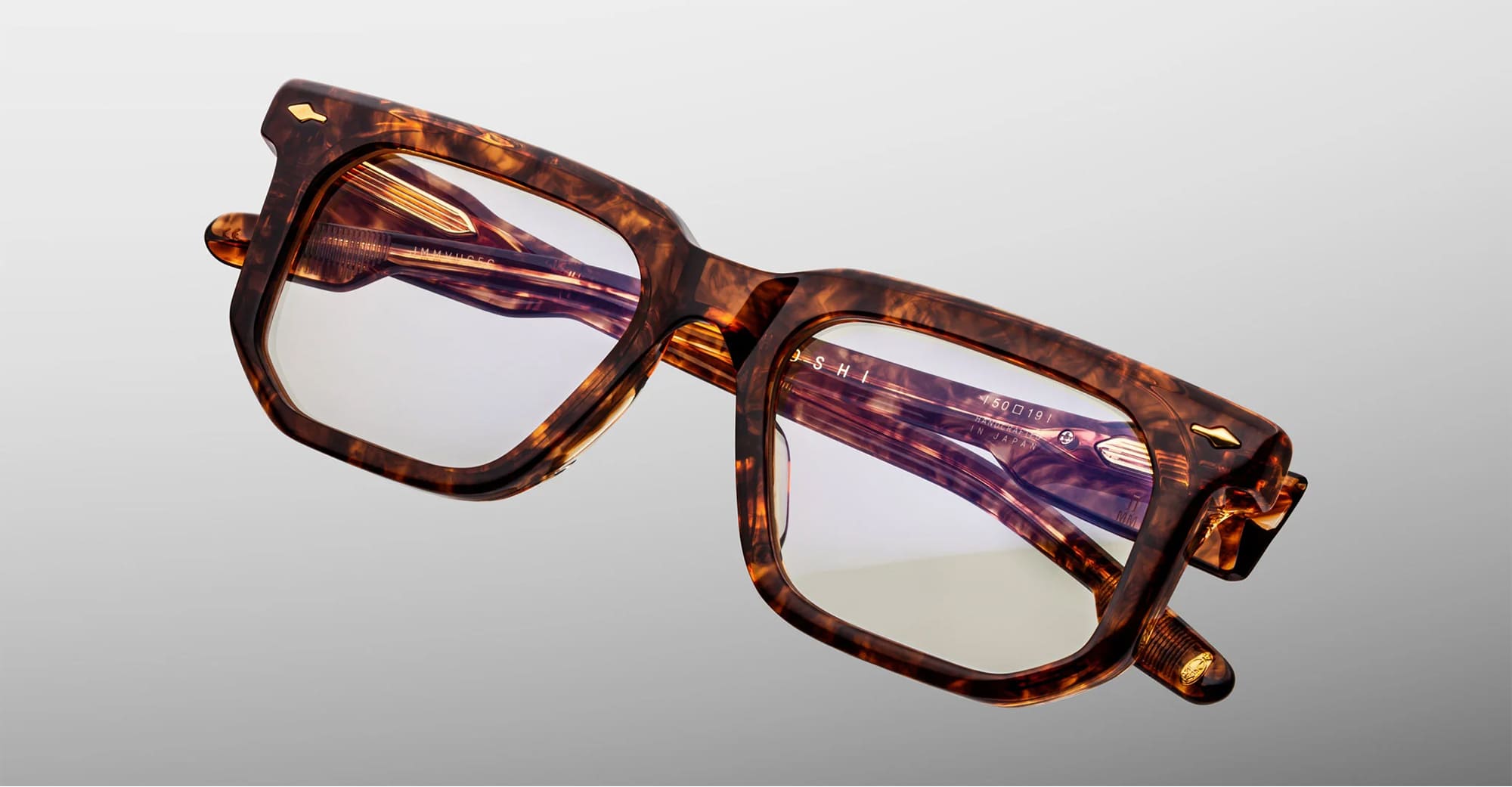 Ottica Mondello Roma - Jacques Marie Mage - JMMVUCRX-5C - YOSHI - ARGYLE RX - Acetate - shape Rectangular - brown - EYEWEAR - EYEGLASSES - Unisex,Uomo,Donna,Women,Men - lens Clear - Made In Japan