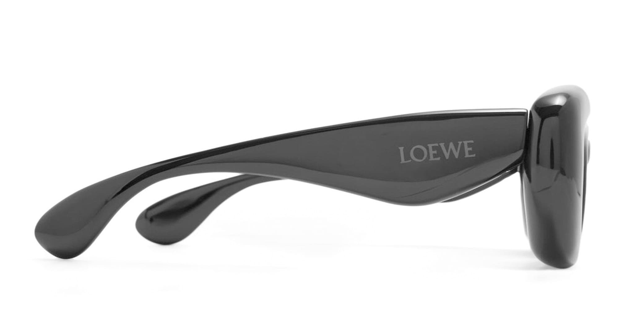 Inflated black cat eye sunglasses