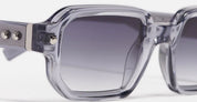 Ottica Mondello Roma - John Dalia - P06-C159 - PROJECT 06 - C159 Grey Translucid / Platine Plated - Acetate - shape Rectangular - grey, white gold - EYEWEAR - SUNGLASSES - Unisex,Uomo,Donna,Women,Men - lens Gradient blue - Made In France