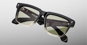 Ottica Mondello Roma - Jacques Marie Mage - JMMHYS-3R - HYANNIS - BLACK FADE - Acetate - shape Rectangular - Black - EYEWEAR - SUNGLASSES - Unisex,Uomo,Donna,Women,Men - lens light green - Made In Japan