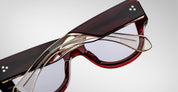 Ottica Mondello Roma - Jacques Marie Mage - JMMEH-14N - CHELSEA - CHERRY - Acetate - shape Round - red - EYEWEAR - SUNGLASSES - Donna,Women - lens lavender - Made In Japan