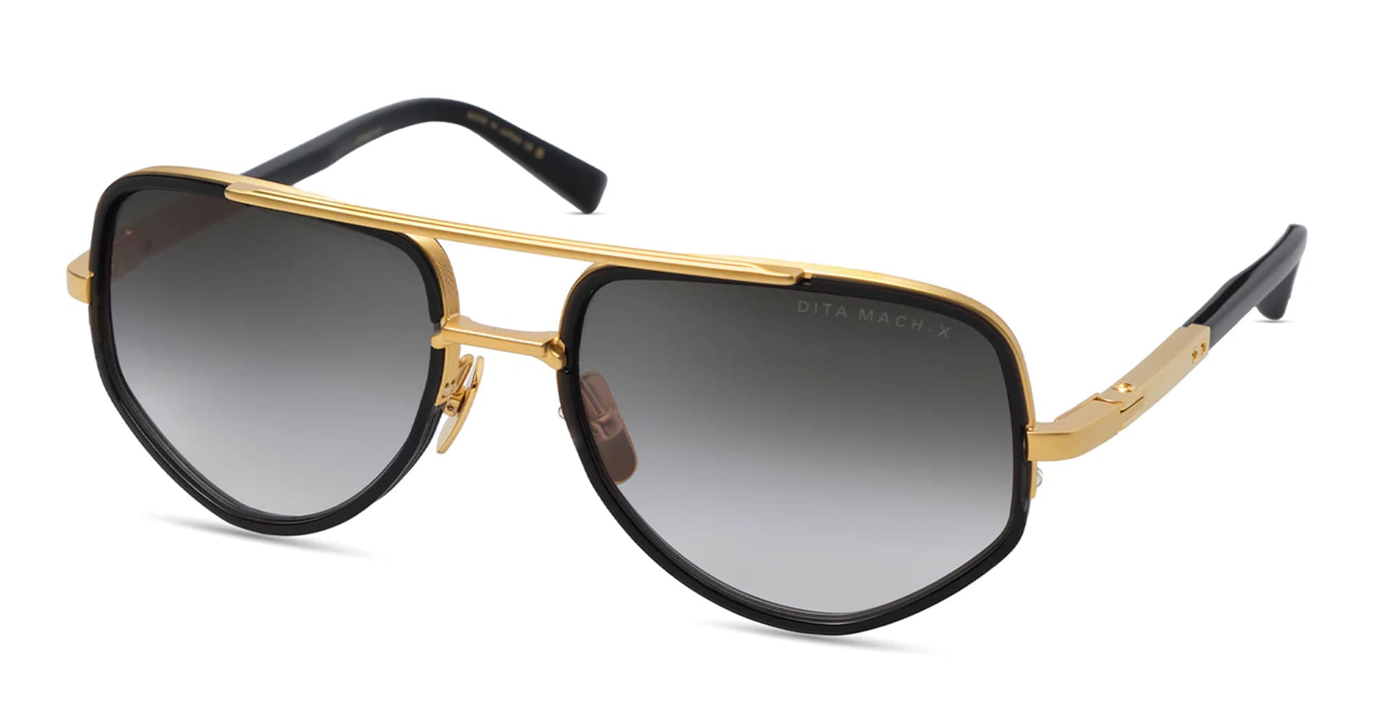  MATTE YELLOW GOLD - acetate, titanium  - shape  - Black, gold - EYEWEAR - SUNGLASSES - Donna,Women - lens  - Made In Japan