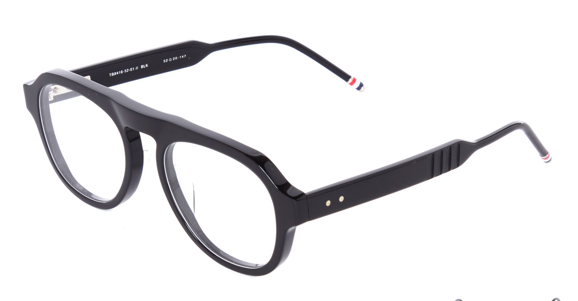 Ottica Mondello Roma - Thom Browne - UEO416A-G0002-001-52 - OVAL - BLACK RX - Acetate - shape Oval - Black - EYEWEAR - EYEGLASSES - Unisex,Uomo,Donna,Women,Men - lens Clear - Made In Japan