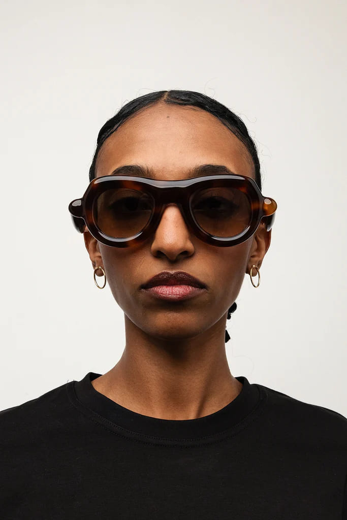 Ottica Mondello Roma - Paloceras - pebble-havana-gold-vx - PEBBLE - HAVANA GOLD VX - Acetate - shape Pilot - Tortoise - EYEWEAR - SUNGLASSES - Unisex,Uomo,Donna,Women,Men - lens Gradient green - Made In China