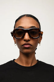 Ottica Mondello Roma - Paloceras - pebble-havana-gold-vx - PEBBLE - HAVANA GOLD VX - Acetate - shape Pilot - Tortoise - EYEWEAR - SUNGLASSES - Unisex,Uomo,Donna,Women,Men - lens Gradient green - Made In China