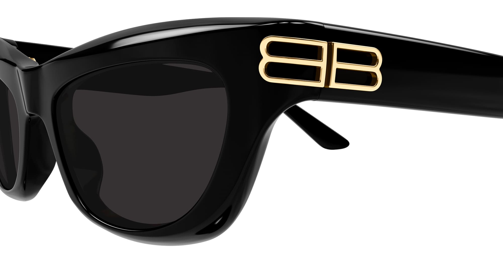 Ottica Mondello Roma - Balenciaga - BB0430S-001 - BB0430S-001 - BLACK - Recycled acetate - shape Cat-eye - Black - EYEWEAR - SUNGLASSES - Donna,Women - lens Grey - Made In Japan