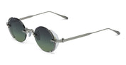 Ottica Mondello Roma - Akoni - AKS-519B-46 - JUPITER - BLACK PALLADIUM / CRYSTAL GREY - Titanium - shape Round - Palladium - EYEWEAR - SUNGLASSES - Uomo,Men - lens Gradient green - Made In Japan
