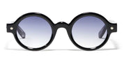 Ottica Mondello Roma - John Dalia - P13-C109-46 - Project 13 (46) - C109 Shiny Black / Silver Plated - Acetate - shape Round - black, silver - EYEWEAR - SUNGLASSES - Unisex,Uomo,Donna,Women,Men - lens Gradient blue - Made In France