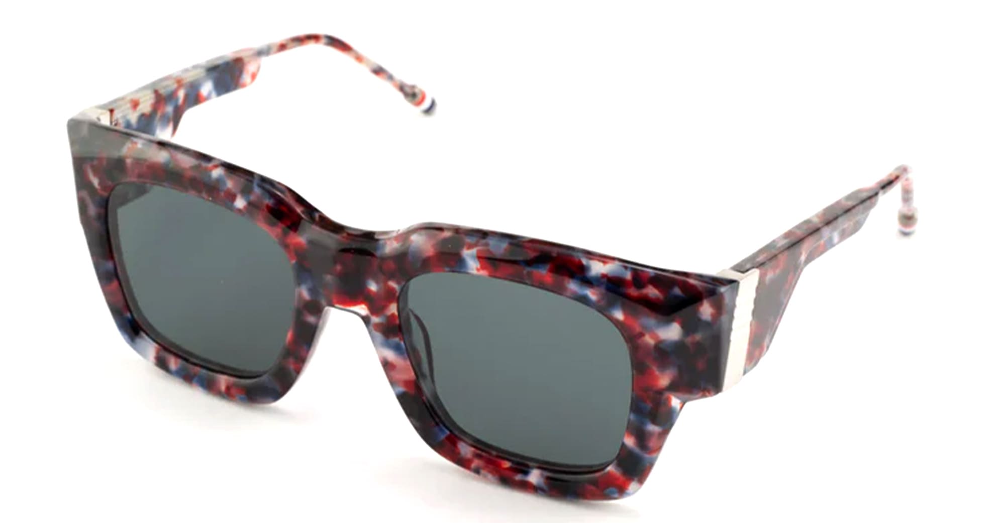 Ottica Mondello Roma - Thom Browne - UES950A-G0002-960-49 - RECTANGULAR - RED / WHITE / BLUE - Acetate - shape  - blue,red havana - EYEWEAR - SUNGLASSES - Unisex,Uomo,Donna,Women,Men - lens  - Made In Japan