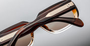 Ottica Mondello Roma - Jacques Marie Mage - JMMKB-9D - KOBO - HICKORY FADE - Acetate - shape Oval - brown - EYEWEAR - SUNGLASSES - Unisex,Uomo,Donna,Women,Men - lens Green - Made In Japan