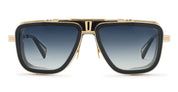Ottica Mondello Roma - T HENRI - GTCA - GTO - OBSIDIAN - Titanium - shape Navigator - gold, black - EYEWEAR - SUNGLASSES - Unisex,Uomo,Donna,Women,Men - lens Gradient blue - Made In Japan