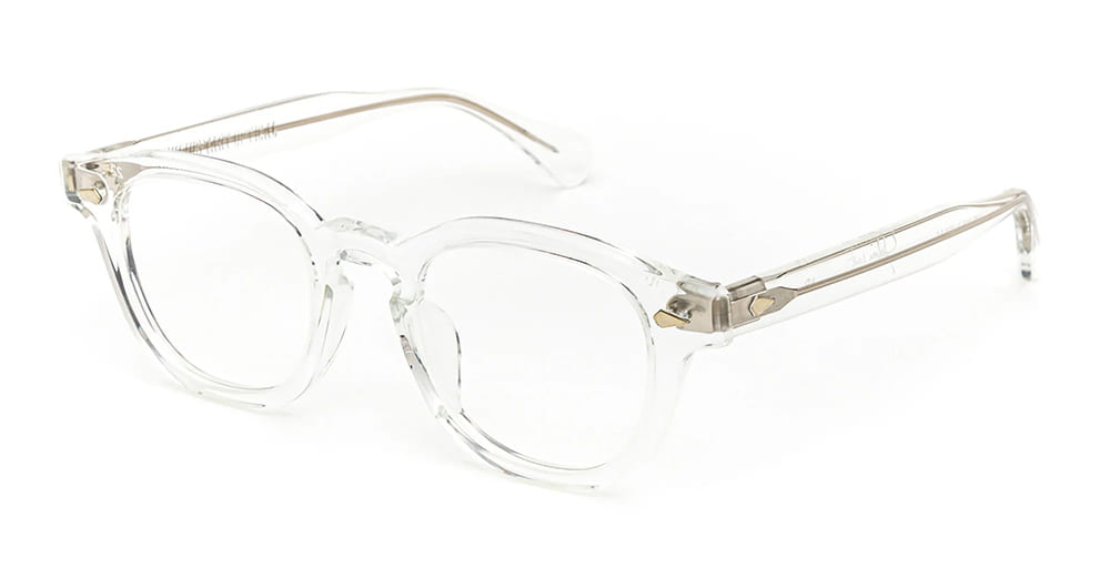 Ottica Mondello Roma - Julius Tart - JTPL-002N - AR 46X22 - CLEAR CRYSTAL RX - Acetate - shape Panto - transparent - EYEWEAR - EYEGLASSES - Unisex,Uomo,Donna,Women,Men - lens Clear - Made In Japan