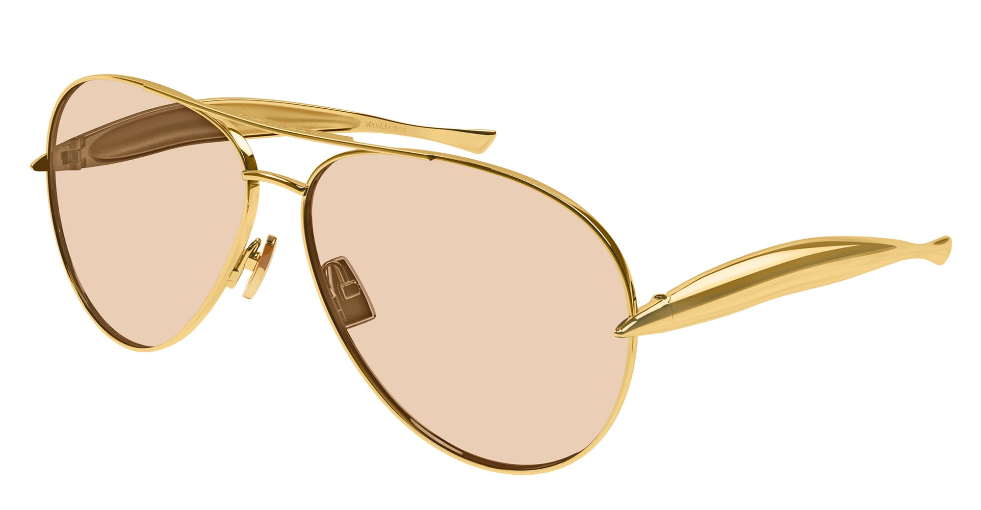 Ottica Mondello Roma - Bottega Veneta - BV1305S-002 - BV1305S-002 - GOLD / BROWN LENS - Metal - shape Aviator - Gold - EYEWEAR - SUNGLASSES - Unisex,Uomo,Donna,Women,Men - lens Brown - Made In Italy