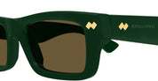 Ottica Mondello Roma - Bottega Veneta - BV1351S-005 - BV1351S-005 - GREEN - Acetate - shape  - green - EYEWEAR - SUNGLASSES - Unisex,Uomo,Donna,Women,Men - lens  - Made In Japan