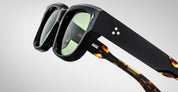 Ottica Mondello Roma - Jacques Marie Mage - JMMRZ-01 - MATTEI - NOIR - Acetate - shape Rectangular - Black - EYEWEAR - SUNGLASSES - Unisex,Uomo,Donna,Women,Men - lens Green - Made In Japan