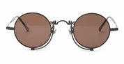 Ottica Mondello Roma - Matsuda - 10601H.SG.RTM2.45 - 10601H - RUTHENIUM / BRUNELLO RED - Titanium - shape Round - grey - EYEWEAR - SUNGLASSES - Unisex,Uomo,Donna,Women,Men - lens burgundy - Made In Japan
