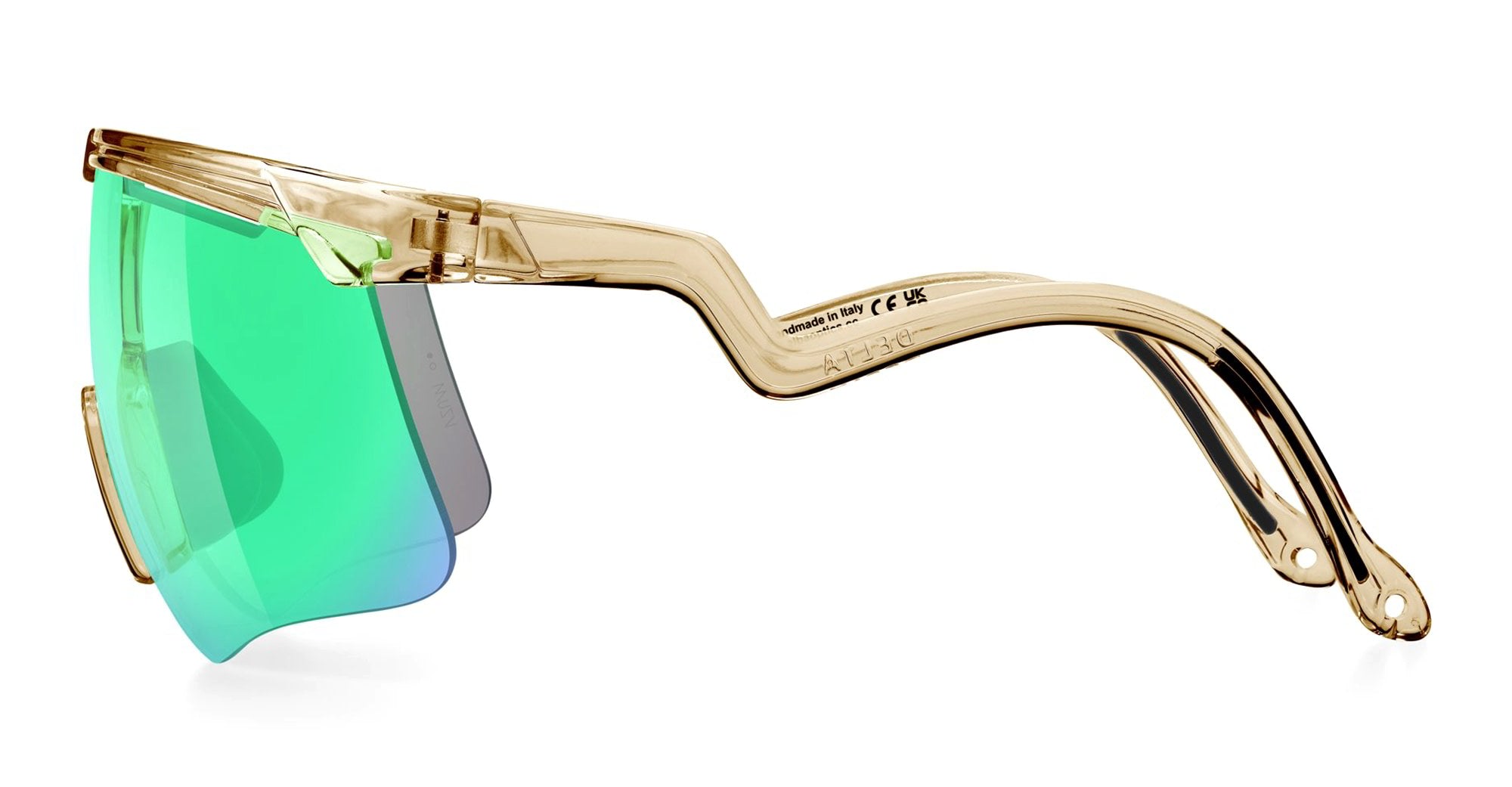 Ottica Mondello Roma - Alba Optics - 8050054517636 - DELTA - SMOKE GLOSSY / VZUM F-LENS BTL - Tr90 - shape Mask - brown - EYEWEAR - SUNGLASSES - Unisex,Uomo,Donna,Women,Men - lens blue green - Made In Italy